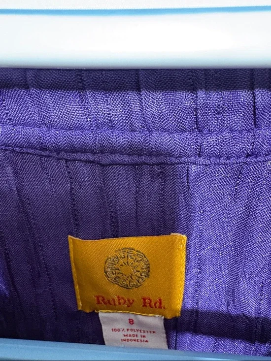 Ruby Rd. Deep Purple Textured Button-Front Jacket - Picture 2 of 10
